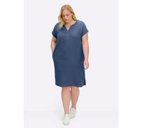 Sheego Sommerkleid in Musselin-Qualität 38 jeansblau