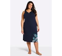 Sheego Sommerkleid mit Deko-Spange 48/50 marine-royalblau