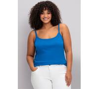 Sheego Spaghettitop in Rippqualität 52 kobaltblau