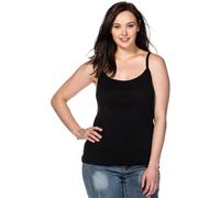 Sheego Spaghettitop in Rippqualität 58 schwarz