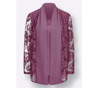 Sheego Spitzenbluse im Twinset-Look 52 violett