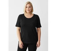 Sheego Sportshirt mit Stickerei 36/38 schwarz + pink