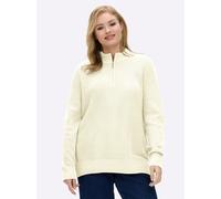 Sheego Stehkragenpullover in Patentstrick 44 champagner