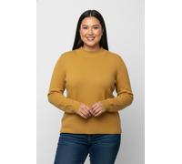 Sheego Stehkragenpullover mit Baumwolle 48 maisgelb