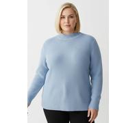 Sheego Stehkragenpullover mit Baumwolle 50 eisblau