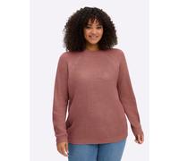 Sheego Stehkragenpullover mit Raglan-Ärmeln 52 rosenholz