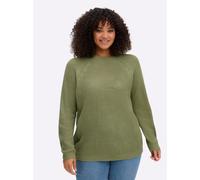 Sheego Stehkragenpullover mit Raglan-Ärmeln 54 schilf