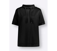 Sweatshirt CREATION L, Damen, Gr. 50, schwarz, 50% Modal, 44% Polyester, 6% Elasthan, unifarben, Sweatshirts Sweatshirt (10276750-50) schwarz