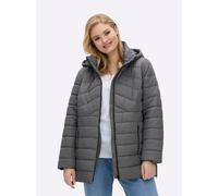 Sheego Steppjacke mit abnehmbarer Kapuze 54 anthrazit