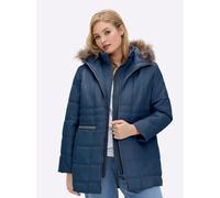 Sheego Steppjacke mit abnehmbarer Kapuze, wattiert 52 dunkelblau