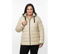 Sheego Steppjacke mit elastischer Kontrast-Paspelierung 52 sand