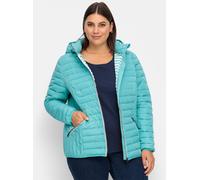 Sheego Steppjacke mit gestreiftem Innenfutter 40 aqua
