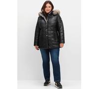 Sheego Steppjacke mit Reißverschluss-Seitenschlitzen 20 schwarz