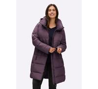 Sheego Steppmantel mit Raffung am Stehkragen 50 aubergine