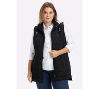Sheego Steppweste im Materialmix 50 schwarz