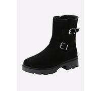 Sheego Stiefelette mit Bändern und Schnallen 44 schwarz