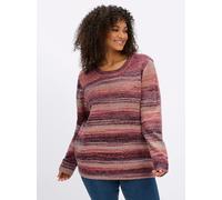 Sheego Streifenpullover aus Bou arn 48/50 kirsche-bordeaux