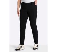 Sheego Stretch-Hose in Schlupfform, Bengalin 26 schwarz