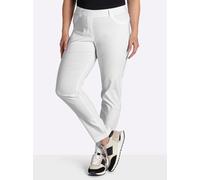 Sheego Stretch-Hose in Schlupfform, Bengalin 44 weiß