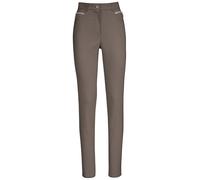 Stretch-Hose STEHMANN, Damen, Gr. 19, Kurzgrößen, grau (taupe), 72% Viskose, 25% Polyamid, 3% Elasthan, unifarben, lang, Hosen, Topseller (654536-19) taupe