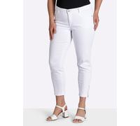 Stretch-Jeans ASCARI, Damen, Gr. 24, Kurzgrößen, weiß, 91% Baumwolle, 6% Polyester, 3% Elasthan, unifarben, lang, Jeans (49187967-24) weiß