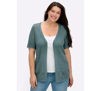 Sheego Strickjacke in Ajourstrick 40 jade