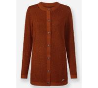 Sheego Strickjacke in Bouclé-Qualität 40 rostrot