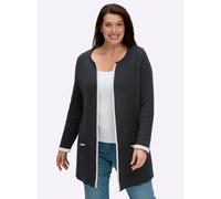 Sheego Strickjacke mit fixiertem Ärmelaufschlag 36 schwarz-ecru