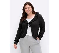 Cardigan SHEEGO BY JOE BROWNS, Damen, Gr. 48/50, schwarz, 100% Polyacryl, meliert, unifarben, Strickjacken (53117612-48) schwarz