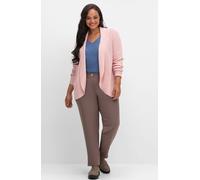 Sheego Strickjacke mit Schalkragen 48 rosenquarz-meliert