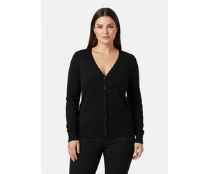 Sheego Strickjacke mit V-Ausschnitt 46 schwarz