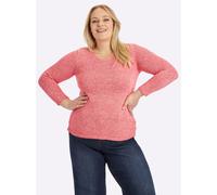 Sheego Strickpullover aus Melangegarn 38 koralle-meliert