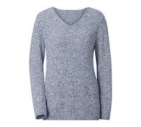 Sheego Strickpullover aus Melangegarn 42 blau-meliert