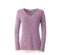 Sheego Strickpullover aus Melangegarn 48 fuchsia-meliert