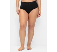 Sheego String im Doppelpack, im High-Waist-Schnitt 52/54 schwarz + schwarz