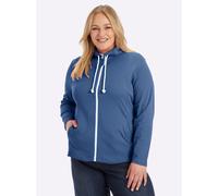 Sheego Sweatjacke aus Interlock-Jersey, formstabil 44 jeansblau