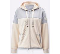 Sheego Sweatjacke im softweichen Modal-Mix 42 silberfarben-elfenbein