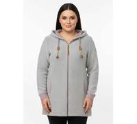 Sheego Sweatjacke mit Kapuze 44 steingrau-mauve