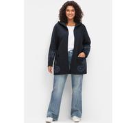 Sheego Sweatjacke mit Paisleydruck 52/54 dunkelblau