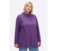 Sheego Sweatshirt in Wickeloptik 56/58 lila