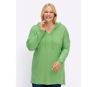 Sweatshirt SHEEGO, Damen, Gr. 52/54, apfel, 50% Baumwolle, 50% Modal, unifarben, Sweatshirts Sweatshirt (70210151-52) apfel