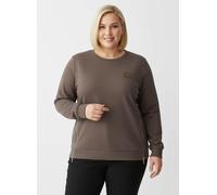 Sheego Sweatshirt mit Rippbündchen 52 dunkeltaupe