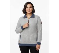 Sweatshirt CASUAL LOOKS, Damen, Gr. 40, blau (steingrau, rauchblau), 60% Polyester, 40% Baumwolle, gemustert, mehrfarbig, Sweatshirts Sweatshirt (82263661-40) steingrau, rauchblau