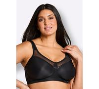 Sheego T-Shirt-BH ohne Bügel mit Mesh-Einsatz 100C schwarz
