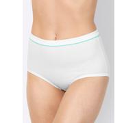 Sheego Taillenslip mit Doppelzwickel 46 5x weiß-mint + 5x weiß-zitrone