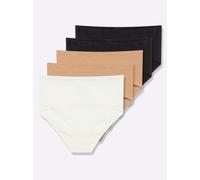 Slip SPEIDEL, Damen, Gr. 48, 5 Stk., beige (1x beige, 2x champagner, 2x schwarz), 100% Baumwolle, Unterhosen Slip (282604-48) 1x beige, 2x champagner, 2x schwarz