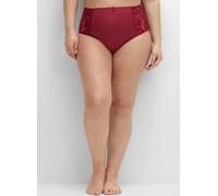 Sheego Taillenslip mit transparenter Spitze 40 burgund