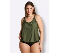 Sheego Tankini-Oberteil mit elastischem Bündchen 48F oliv