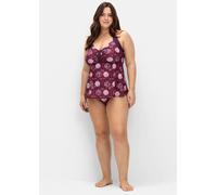 Sheego Tankini-Oberteil mit Neckholderträgern 52C beere-gemustert