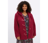 Sheego Teddyjacke mit Knebel-Knöpfen 58 kirsche